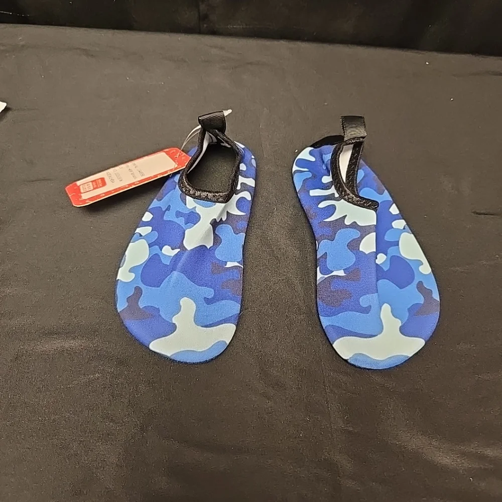 Boys Toddler Water Shoes Blue Camouflage Design Slip On By PatPat